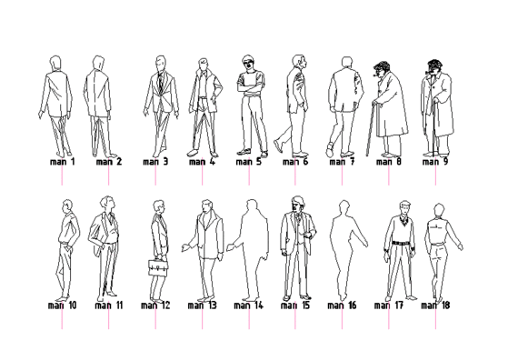 Images of people in standing position