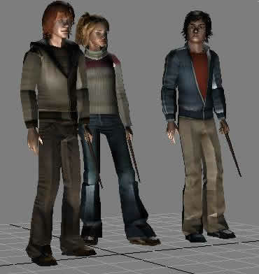 Heroes of the film harry potter - three-dimensional image