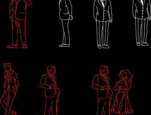 Image of a vertical section of people
