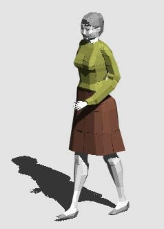 3D image of a young woman