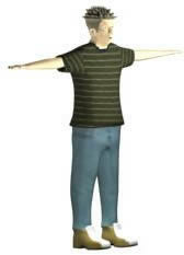 Three-dimensional image of a young guy 