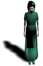 3D image of a woman in a dress