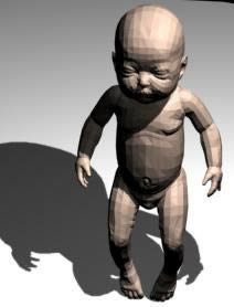 Three-dimensional image of a baby