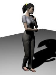 3D image of a woman in the studio