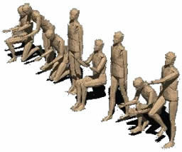 3D image of human figures