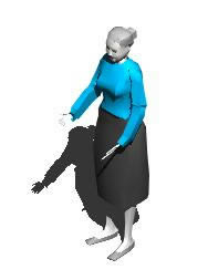 3D image of an elderly woman