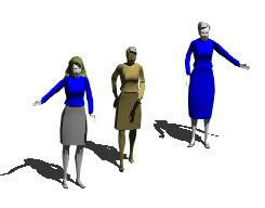 3D image of different women