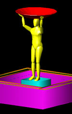 Three-dimensional image of a human figure