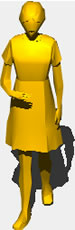 3D image of a walking woman