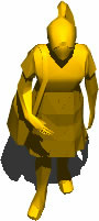 Трехмерное изображение женщины с кошельком
