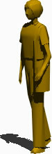 3D image of a walking woman