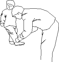 Вертикальный разрез изображения отца и сына