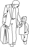 Проект изображения отца и сына в разрезе