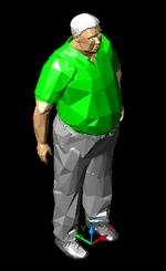 3D image of a full man