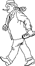 Profile image of a walking man 