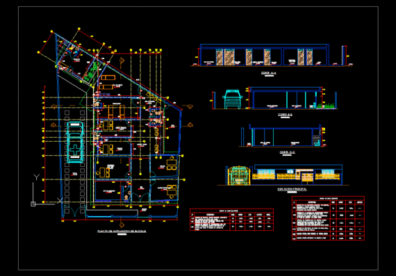 Architectural plans of the medical center