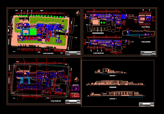 Hospital project with ward plan and floor plans
