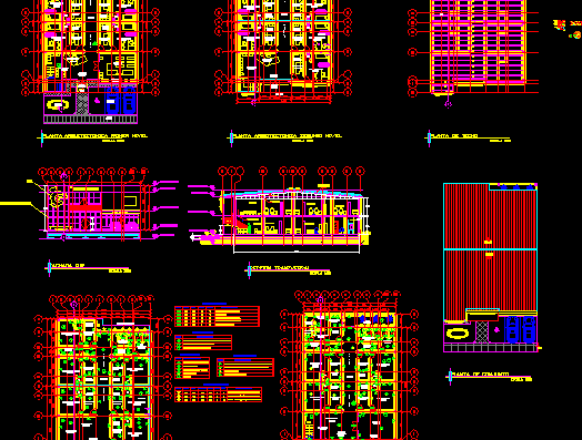 Architectural floor plans of the medical clinic