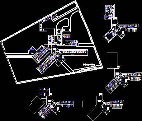 Архитектурный план 5-этажной больницы