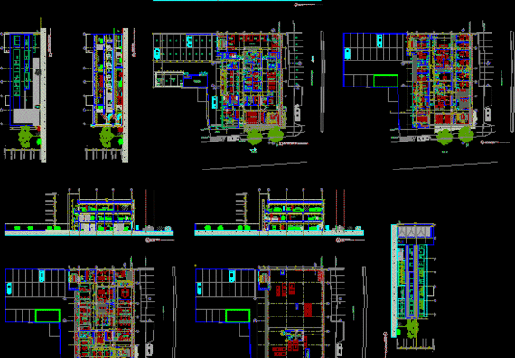 Complete hospital design with architectural plan