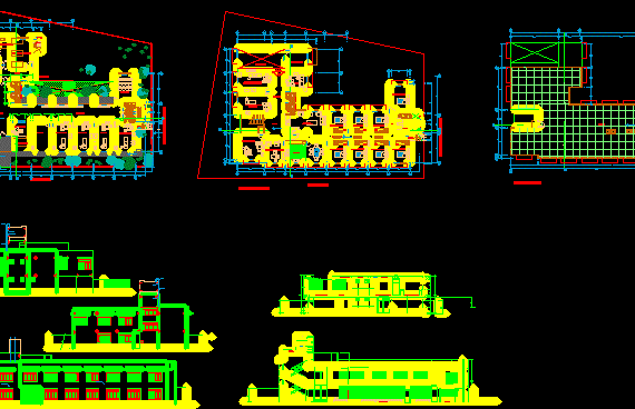 Health centre projections, planes and sections
