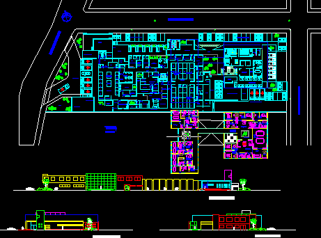 Architectural plan of ambulance areas