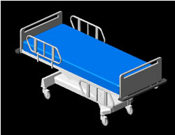 3D stretcher for transporting victims in an accident