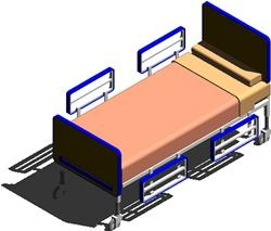 Трехмерная модель больничной кровати