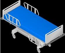 3D model of hospital bed