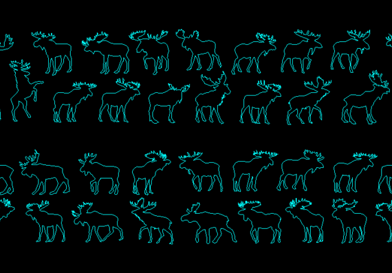 Image of moose in projection