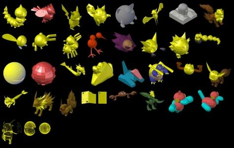 Pokémon Characters 3d