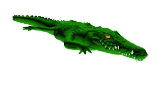 Применяемые материалы для крокодила в 3D