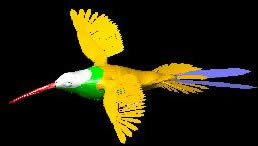 Эффектная 3D модель птицы