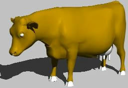 Изображение коровы в 3D