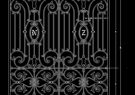 Декоративные кованые железные ворота
