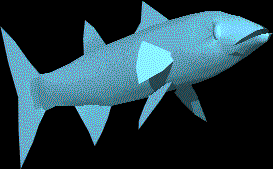 Большая акула в 3D