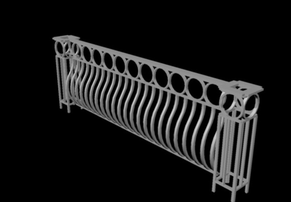 3d железные перила - для балкона или террасы
