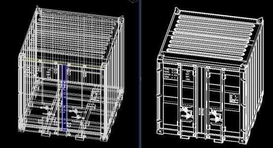 Container 3d - 2.4.x2.4.x2.4 m3