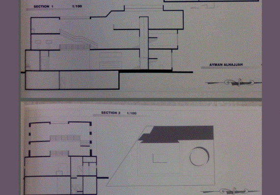 Projection plan and drawings of the modern exhibition center