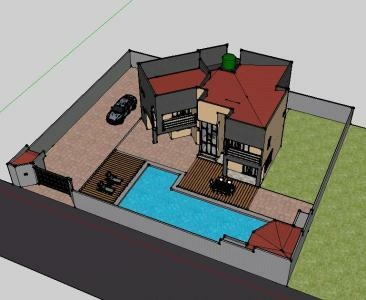 Model villa in 3d