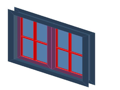 Window glass panel in 3D