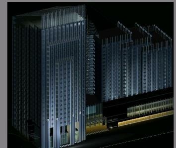 Office building in 3d