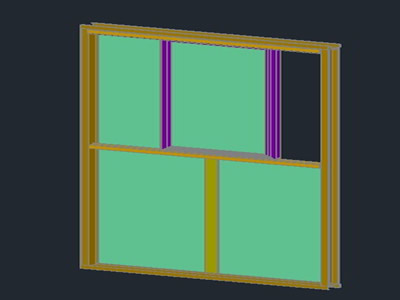 Metal window frames in 3d