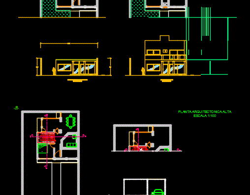 Изометрическая проекция 2-этажного жилого дома