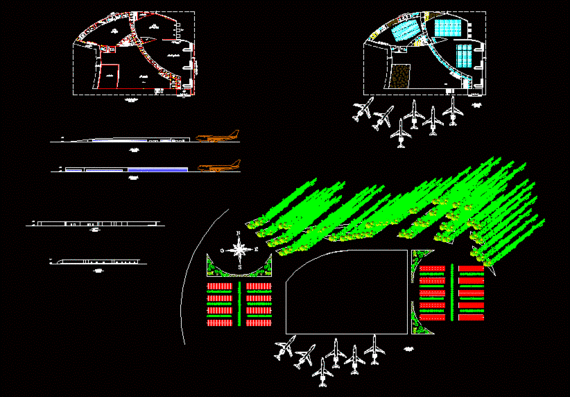Airport drawings and projections
