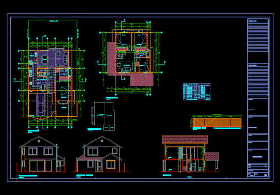 Проект 2-этажного дома с материалами