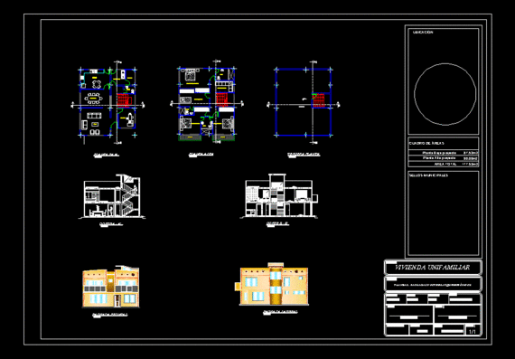 3D проекции семейного 3-х этажного дома