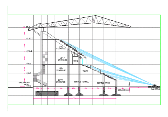 Rostrum section (profile projection of rostrum)