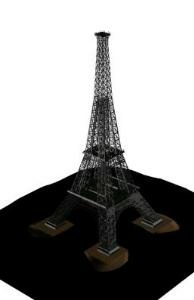 3-dimensional drawing of the eiffel tower