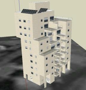 3D чертеж дома с прозрачной крышей